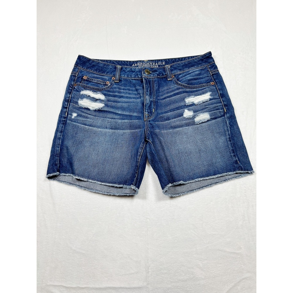 American Eagle High Rise Distressed Cut Off Shorts 12 90s Y2K Grunge Skater